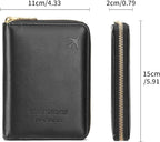 Travel Passport Wallet RFID Blocking Passport Holder-Women and Men with Zippered Ladies Passport Cover