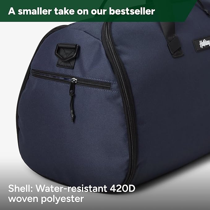 Halfday Convertible 2-in-1 Garment Duffel Weekender Bag 40L: Wrinkle-Free Travel (Hanging Suit Compartment, Shoe Pockets, Trolley Sleeve), Durable & Water-Resistant Carry-on, Marine