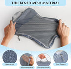 PFEYRPK Lightweight Compression Packing Cubes for Suitcases, Compressible Expandable Travel Packing Organizer with Clear Toiletries and Backpack Bag, Travel Essentials for Carry on Luggage 7 Set