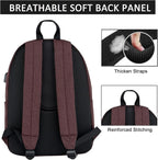 SUPACOOL Casual Laptop Backpack for Men and Women, Backpack for College, USB Charging Port, Lightweight Pack Back(Coffee)