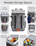 TOURIT Insulated Rolling Cooler Backpack, Leakproof Waterproof Beach Cooler Bag with Wheels and Handle, Outdoor Camping Picnic Travel