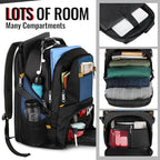 YOREPEK Large Backpack for Men, Extra Large Laptop Backpacks for Men Women, Water Resistant Travel Backpack Airline Approved Business Work Bag Fits 17 Inch Computer, Black