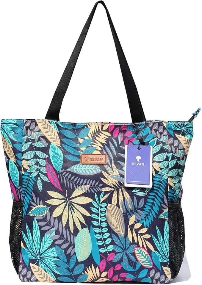 Original Floral Water Resistant Large Tote Bag Shoulder Bag for Gym Beach Travel Daily Bags Upgraded