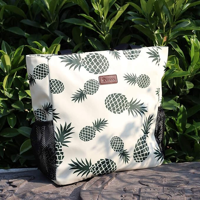 Original Floral Water Resistant Large Tote Bag Shoulder Bag for Gym Beach Travel Daily Bags Upgraded