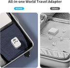 MOMAX Universal Travel Adapter, PD 35W Fast International Power Adapter, 3 USB C & 2 USB A, Worldwide Travel Plug Adapter, International Power Adapter for Europe, USA, Japan, Australia (Type C/A/G/I)