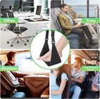 Airplane Footrest, Portable Foot Hammock for Airplane Travel, Adjustable Airplane Foot Rest for Long Flight Bus Train Office, Travel Accessories to Relax Your Feet & Leg