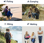 2025 XXL Collapsible Stool, 19.7" Tall, 1000lbs Max Weight, Wider & Taller Pop Up Seat, Heavy Duty Portable Retractable Folding Chair, Gift for Camping & Outdoors