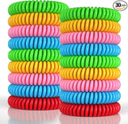 BuggyBands Mosquito Bracelets, 30 Pack Individually Wrapped, DEET Free, Natural and Waterproof Band for Adults & Kids