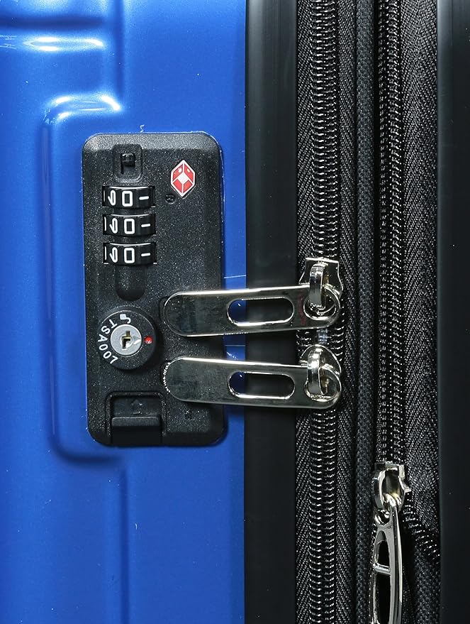 World Traveler VentureX Airline Approved 20-Inch Carry-On Luggage – Lightweight Hardside Polycarbonate Suitcase with Spinner Wheels - Contour Blue