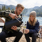 Kerilyn Insulated Half Gallon Jug with Handle, 64oz Stainless Steel, Large Double Vacuum Water Bottle for Hot & Cold Drinks, Wide Mouth, Sweat Proof, Great for Travel, Camping, Black