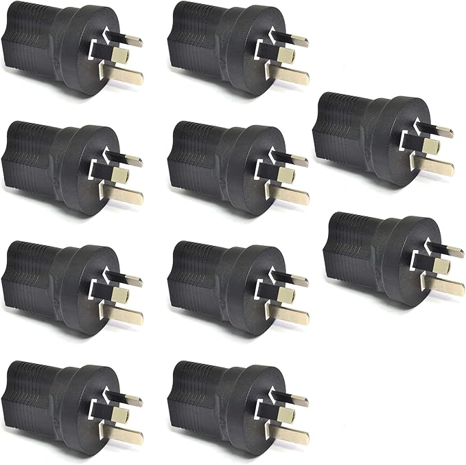 Ceptics Australia, New Zealand, China AS3112 Travel Power Plug Adapter Accepts NEMA 5-15R - ETL Certified - Industrial Grade (IG-16-10PK)