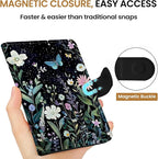 Passport Holder for Travel Essentials, RFID Blocking Leather Cover Wallet with Magnetic Closure, Aesthetic & Cute Passport Book Case for Women and Men - Starry Garden