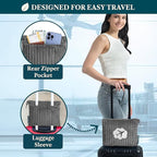 PAVILIA Travel Blanket Pillow, Airplane Blanket Set in Soft Bag with Pockets, Plane Blanket Compact Packable, Flight Essentials Car Pillow, Travelers Accessories Gifts, Luggage Strap, Gray