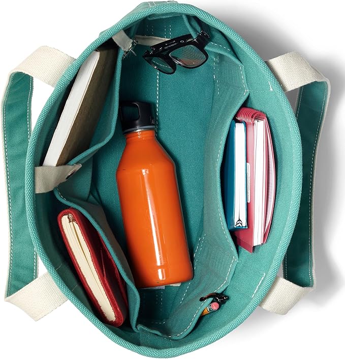 Lands' End Open Top Canvas Tote Bag