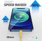 FUPYWP Car iPhone Carplay Cable, Car Charger Cord, USB A to Lightning Cable Fast Charging & Data Transfer for iPhone 14/13/12/11 Pro Max XR XS X 8 7 6 Plus SE Tangle-Free,3ft Yellow
