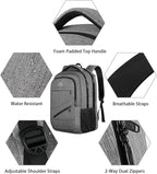 MATEIN Laptop Backpack 15.6 Inch, 20 L Personal Item Bag Airport Approved, Water Resistant Work Commute Computer Backpack with TSA Laptop Compartment, Gifts for Women Men, Grey