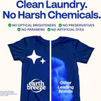Earth Breeze Laundry Detergent Sheets Fresh Scent - 60 Loads per package. Eco Liquidless Soap - Travel-Friendly for Hot & Cold Cycles, Tackles Tough Stains & Odors - Gentle on Skin, 30 sheets (3 Pack)