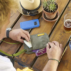 VENTURE 4TH RFID Blocking Travel Neck Wallet - Security Neck Pouch Passport Holder with Nylon Lining (Green)
