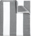 Bornbay Large Beach Towel Oversized - 40"X70" Big Mens Beach Towesl, Extra Large Thick Gray Beach Towels, XL Wide Fluffy Swimming Towel Oversize, Giant Stripe Cotton Pool Towel for Adults