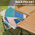 2 Pack Camping Chair for Adults, Portable Folding Sofa Chair, Easy Set Up Patio Chair Lawn Padded Seat Camping Stool Chair for Hunting, Fishing, Outdoor, Beach, Picnics, Home