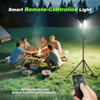 Clemas Camping Lights with Remote & Stand 8.2 Ft,14000 mAh Rechargeable Camping Lantern Tent Light, 6000 Lumen Magnetic Work Light,Portable Outdoor Light for Hiking,Camping,Emergency,Power Outages