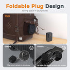 TESSAN USB C Charger Block 20W PD, Fast Charging Adapter with Foldable Plug, 1875W Power Outlet Extender(4 AC and 4 USB) for Cruise, Home, Office, Dorm Room Essentials, Black