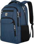 Volher 17 Inch Laptop Backpack, Business Anti Theft Slim Durable Laptops Backpack, Water Resistant College Computer Bag Gifts for Men & Women Fits 15.6 Inch Notebook-Blue