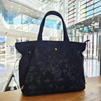 ESVAN Corduroy Yoga Tote Bag Gifts for Women Drawstring Yoga Mat Bag for Office Workout Travel Carryall Pilates Gym