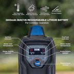 Kakadu Portable Camping Outback Shower, Instant Hot Water for Outdoor Use - Slimline Design, Rechargeable Lithium Battery, Adjustable Shower Head, Slim Pump, Digital Display