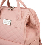 Kinmac Wide Open Style Laptop Backpack Travel Outdoor Backpack For Laptop Up to 15.6 Inch(Pink Embroidery)