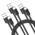 Basesailor for iPhone 17 16 Pro Max Charger Cord,USB to USB C Cable,Type C Charging Power Cord for Apple 17e 15 iPad 10 Air 4 5,Samsung Galaxy S26 S25 S24 S23,Black,3Pack 3.3/6.6/10FT(1/2/3M)