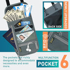 Travel Neck Wallet, RFID Blocking Passport Holder with Adjustable Neck Strap for Men and Women to Keep Cash, Credit Cards and Travel Documents Safe - A