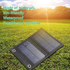 USB Foldable Solar Panel Portable Flexible Small 5V 10W Folding Cells for Mobilephone Portable Charger for Cell Phone and Laptop Cell Battery Pack
