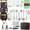 Gaialoop Portable Camping Cooking Utensils Set, Camp Kitchen Set with Organizer Bag, RV Essentials Outdoor Cooking Utensil Kit for Travel, Picnics, Camping, BBQs, Parties