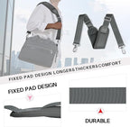 59 Inch Shoulder Straps, Soft with Ultra-Thick Fixed Shoulder Pad, Two Way Independently Adjustable Buckle Replacement Straps for Laptop Bag Messenger Bag Tool Bag Luggage,Deep Gray