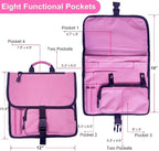 Airplane Seat Storage Pocket, International Travel Essentials,Airplane Pocket Organizer, Airplane Travel Accessories,Removable Toiletry Bag Designed (pink)