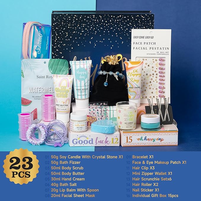Valentines Day Gifts Advent Calendar Bath and Body Gift Basket Set for Women, Spa Gift Basket 15-Days Bath Gift Set Self Care Gift, Advent Beauty Calendar Countdwon Birthday Gifts, Christmas