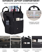 LOVEVOOK Laptop Backpack for Women, Work Backpack with 17 Inch Separate Laptop Compartment, Teacher Nurse Bags College Computer Backpack Purse, Business Travel Bag, Upgraded