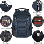 VECKUSON 18.4 Laptop Backpack for unisex, 60L Extra Large Gaming Laptops Back Bag,TSA Friendly Flight Approved and RFID Anti-Theft Pocket Heavy-duty Pack,21.3 * 15.7 * 11.8inch Blue