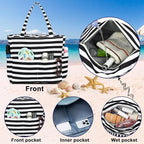 Bluboon Waterproof Beach Tote Pool Bags for Women Ladies Extra Large Carry On Bag With Wet Compartment for Weekender Travel
