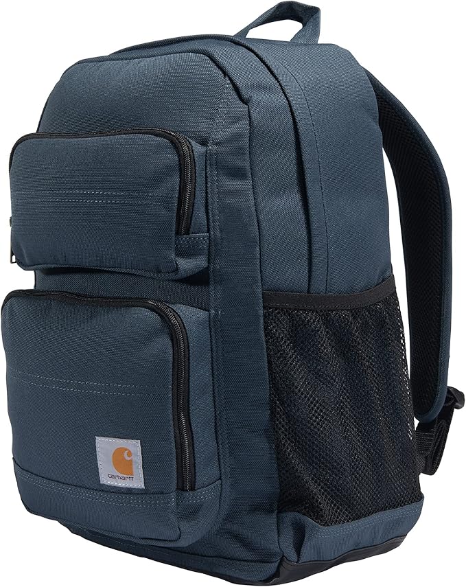 Carhartt 27L Single-Compartment Backpack, Durable Pack with Laptop Sleeve and Duravax Abrasion Resistant Base, Navy