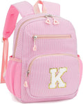 Mini Toddler Backpack for Girls 2-4, Cute Personalized Preschool Kindergarten Backpack for Kids Birthday Gifts (Pink K)