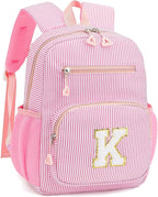 Mini Toddler Backpack for Girls 2-4, Cute Personalized Preschool Kindergarten Backpack for Kids Birthday Gifts (Pink K)