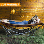 CYMULA Camping Cot Mattress 2in Memory Foam Sleeping Pad,Soft Warm Non-Slip Camping Mattress Topper with Retaining for Adults,Portable Roll up Pad for Travel（only Mattress）