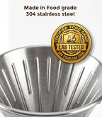 AGOGO V60 Coffee Dripper - Unbreakable 304 Stainless Steel Pour Over Cone for Travel & Camping, Includes 50 Paper Filters & Barista Towel - Black