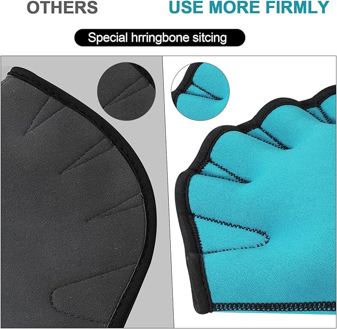 TAGVO Aquatic Gloves for Helping Upper Body Resistance, Webbed Swim Gloves Well Stitching, No Fading, Sizes for Men Women Adult Children Aquatic Fitness Water Resistance Training
