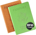 VIDIVICI 2Pack Passport Wallet, Travel Gifts, Travel Accessories - Yellow&Green