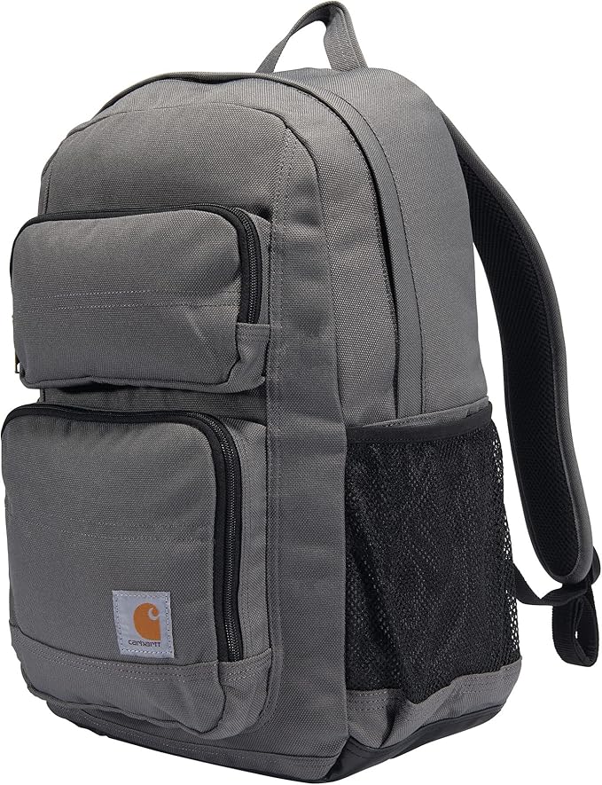 Carhartt 27L Single-Compartment Backpack, Durable Pack with Laptop Sleeve and Duravax Abrasion Resistant Base, Gray