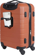 Wrangler Smart Spinner Hardside Luggage, 22-Inch Carry-On, Burnt Orange