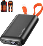 7.4V 20000mAh Heated Vest Battery Pack, Battery Pack for Heated Vest Compatible with ORORO, for TODWARM, for Weamest, for XINSONYUELL, Rechargeable Power Bank with Built-in USB-C Cable